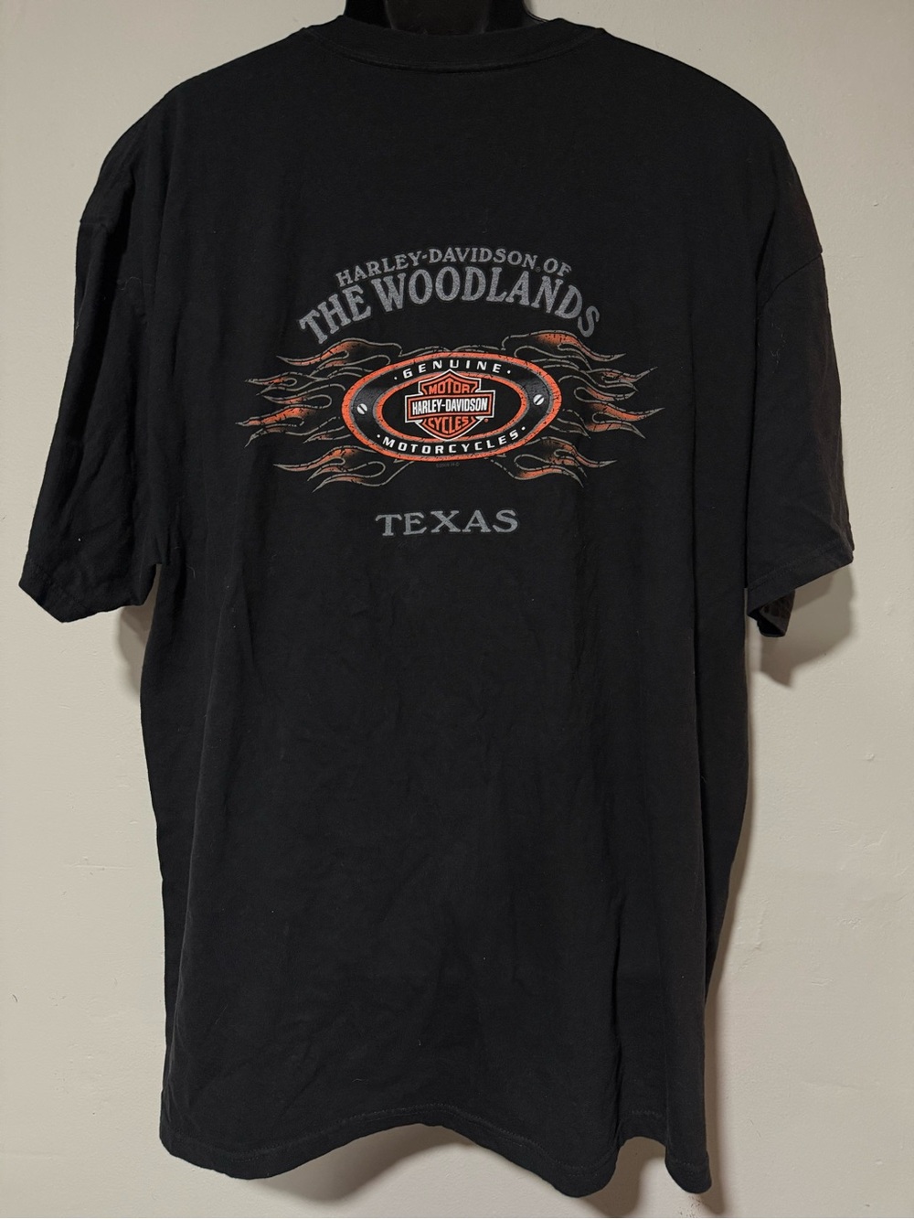 Harley-Davidson Black Tee with Orange and Yellow Logo - Picture 3 of 4